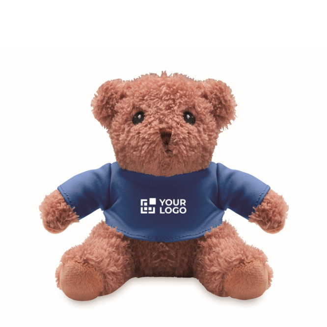Teddybär mit personalisierbarem farbigem T-Shirt