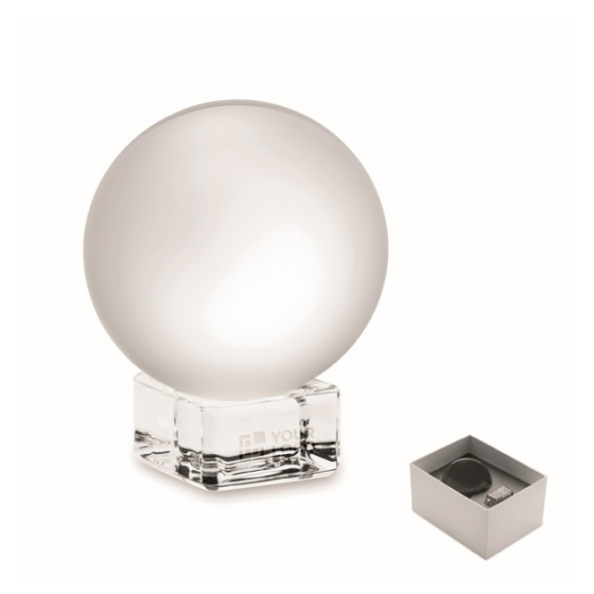 Runder Glaspokal mit Sockel personalisierbar