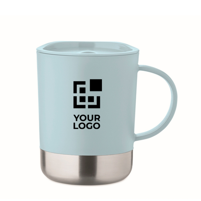 Kunststoffbecher mit Edelstahlboden 300 ml