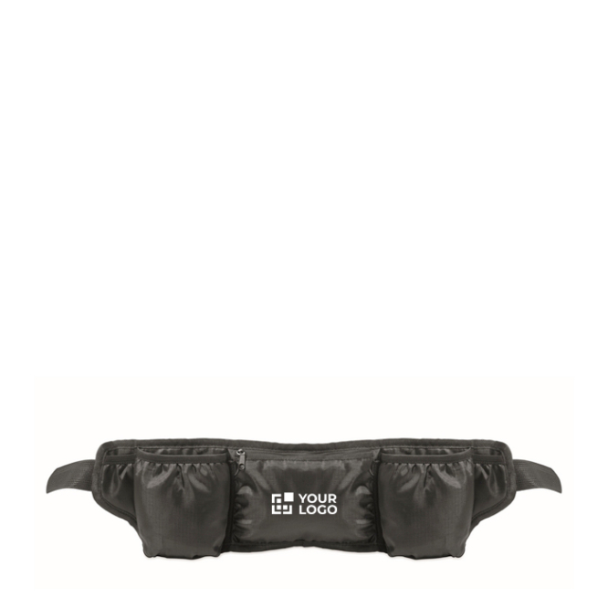 Sportliche Hüfttasche aus RPET-Polyester mit Fächern und Mesh