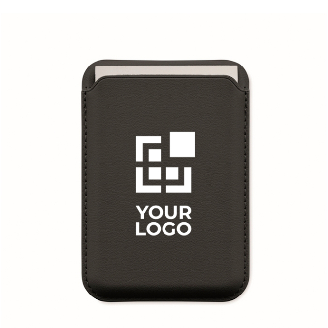 Magnetischer Kartenhalter aus PU-Kunstleder für 3 Karten