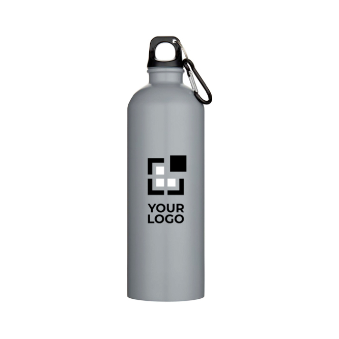 Matte recycelte Edelstahlflasche mit Karabiner 750 ml