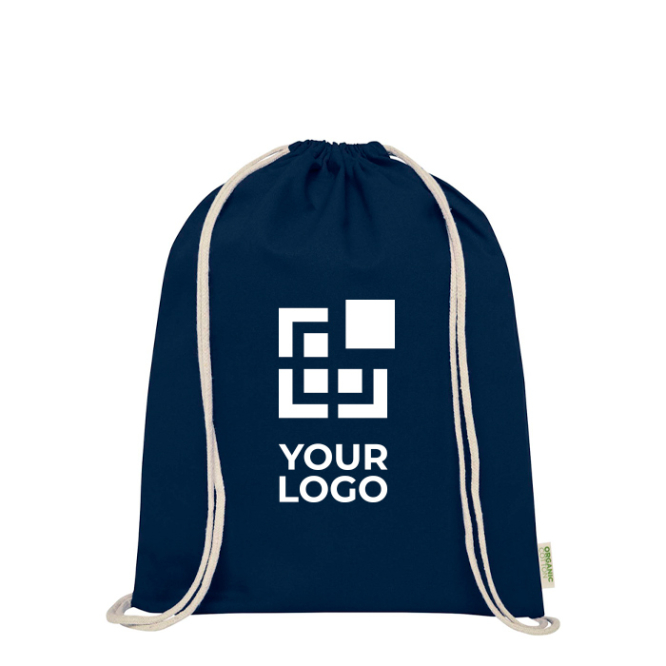 Beutel aus Bio Baumwolle mit natürlichen Kordeln 5 L 140 g/m²