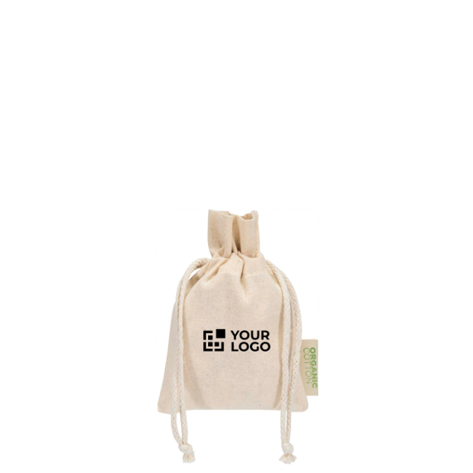 Geschenkbeutel aus Baumwolle mit Kordelzug 140 g/m²
