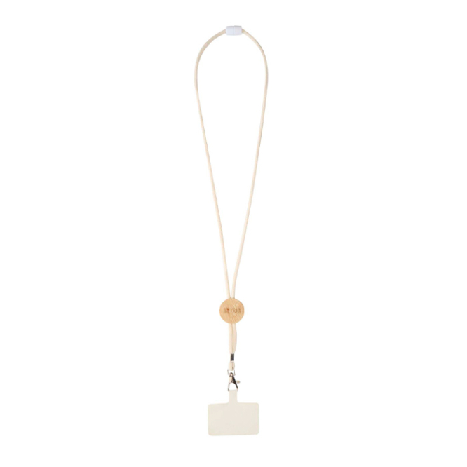 Handy-Lanyard mit umweltfreundlichem Bambusdetail in der Mitte