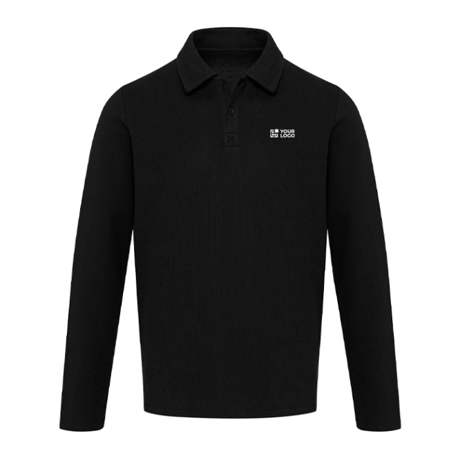 Unisex Langarm Poloshirt aus Baumwolle in Piqué 245 g/m² Elevate