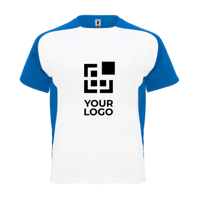 Zweifarbiges Kinder-Sportshirt kurzarm 140 g/m² Roly Bugatti 