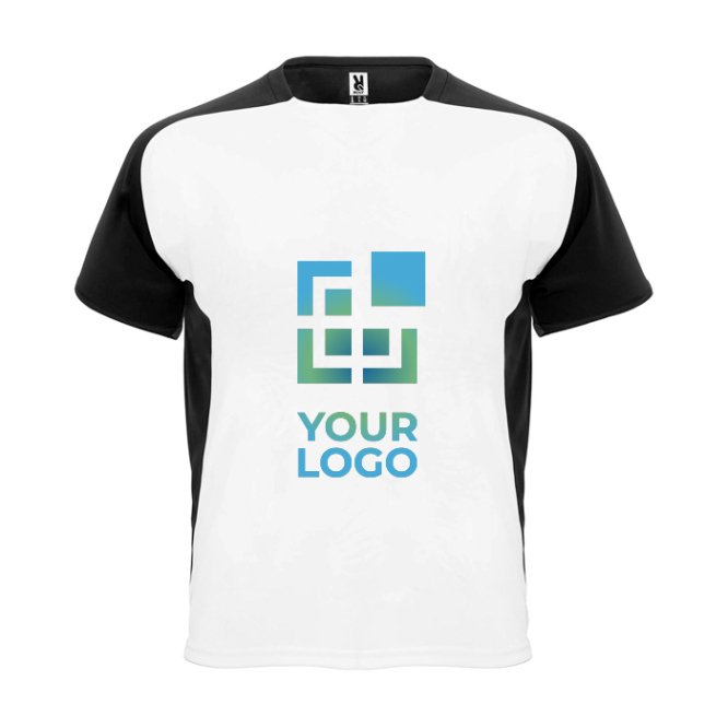 Zweifarbiges Kinder-Sportshirt kurzarm 140 g/m² Roly Bugatti