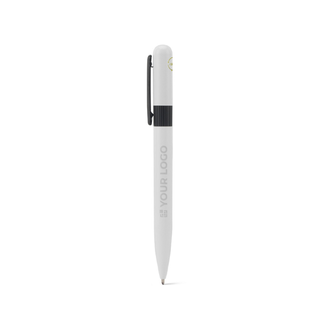 Kulli aus recyceltem Metall mit Clip und rundem Design schwarze Tinte