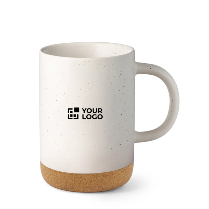 Keramiktasse mit abnehmbarer Korkbasis und matter Oberfläche 320 ml