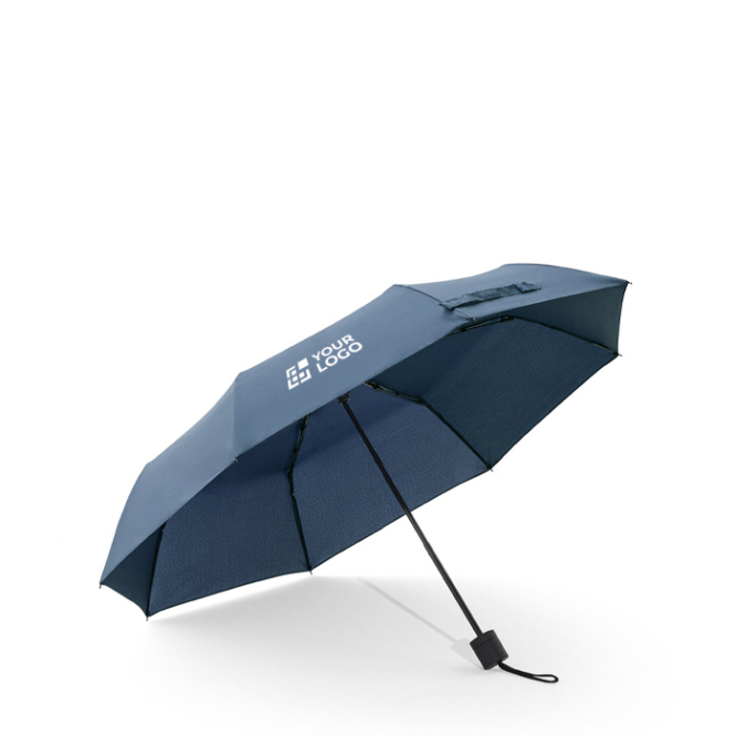 Faltbarer Regenschirm 3-teilig aus rPET mit Fiberglasstreben Ø98