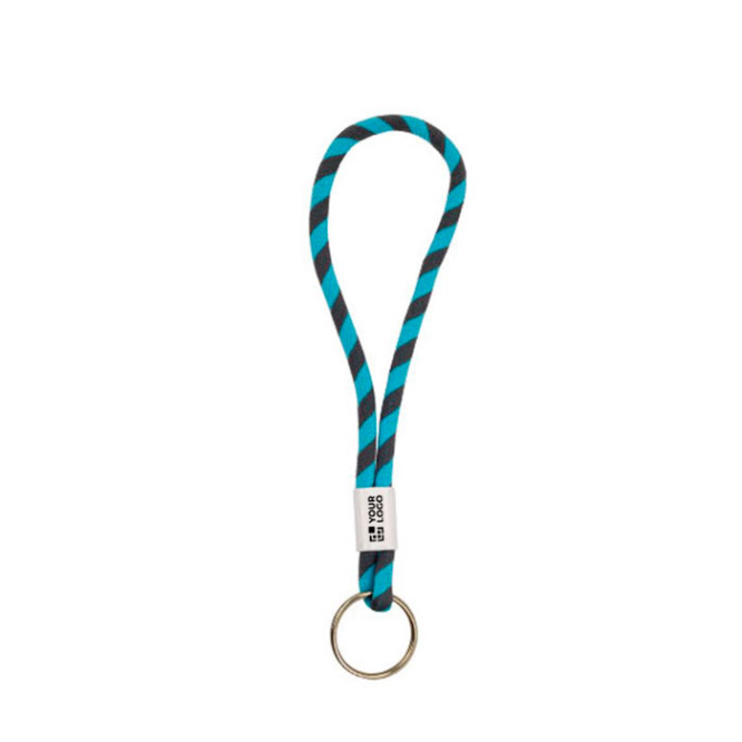 Verstellbares Lanyard mit Schlüsselring Ansicht mit Druckbereich