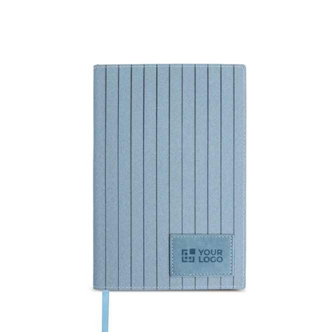 A5 Notizbuch aus strukturiertem PU mit personalisierbarem Patch