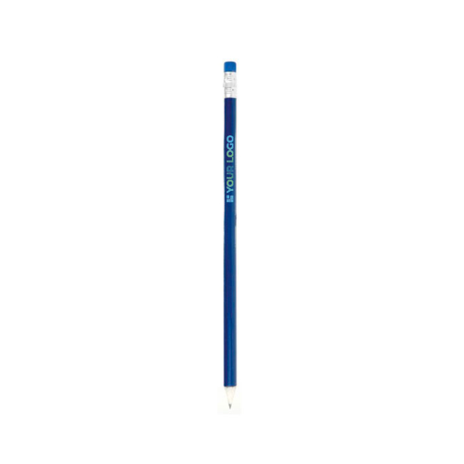 Bleistift in verschiedenen Farben mit silbernem Detail und Radiergummi Ansicht mit Druckbereich