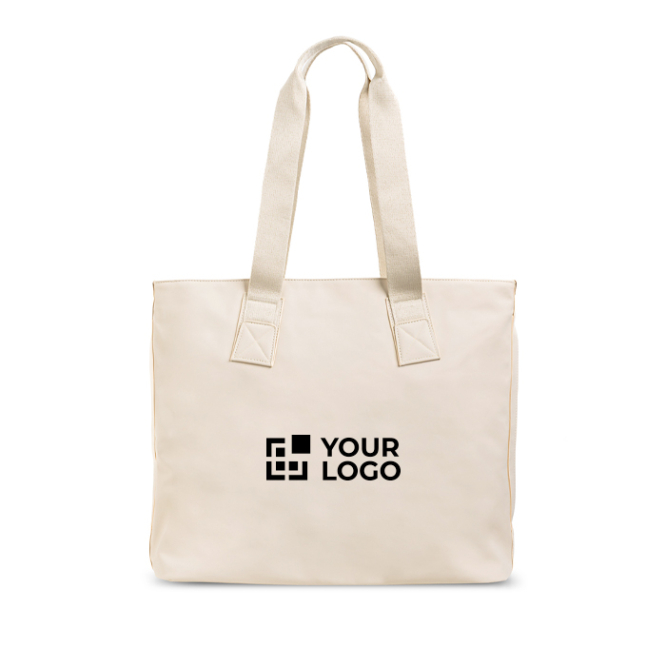 Umhängetasche aus Kunstleder mit versteckten Taschen und Trolleyband