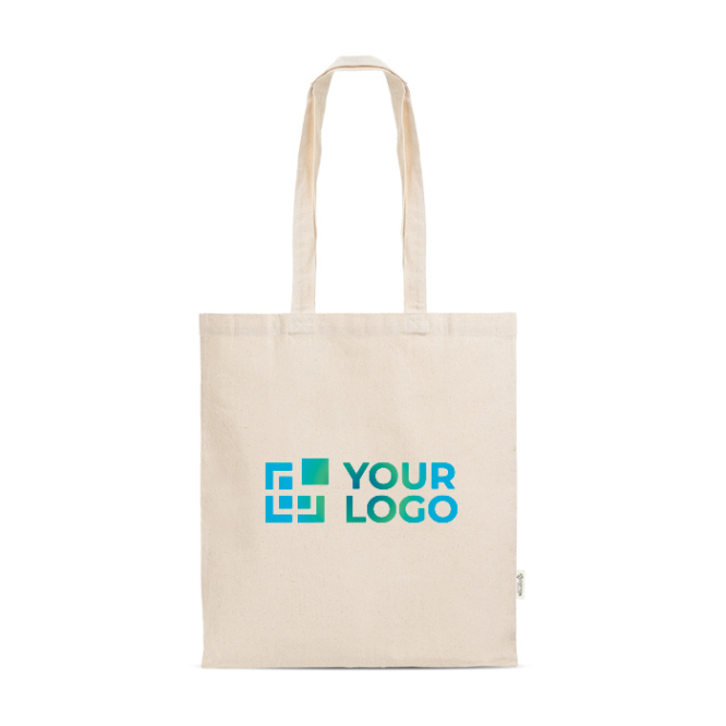 Einkaufstasche mit langen Henkeln aus ökologischem Material 140 g/m²