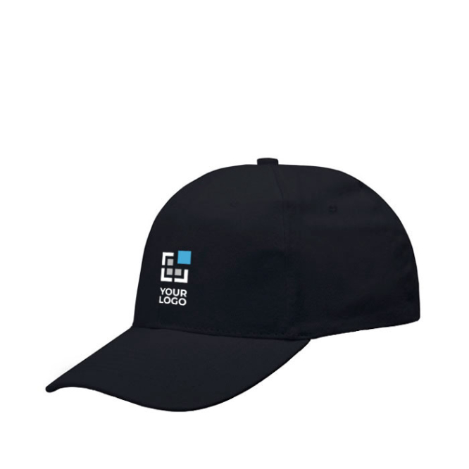 Basecap aus Baumwolle mit Metallschnallenverschluss, 255 g/m² Ansicht mit Druckbereich