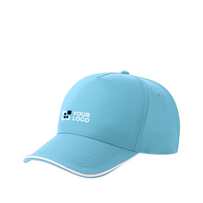 Baseballkappe aus recyceltem Polyester, 5 Paneele, 220 g/m2