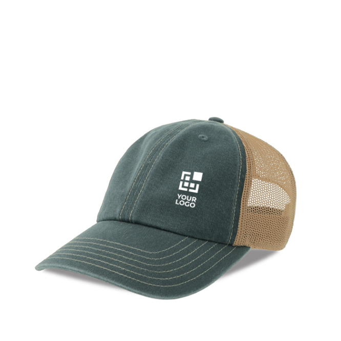 6-Panel-Trucker-Cap mit atmungsaktivem Netz und Klettverschluss