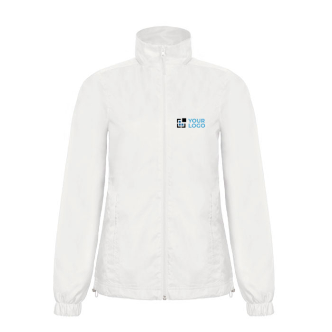 Wasserdichte und winddichte Polyesterjacke für Damen von B&C Ansicht mit Druckbereich