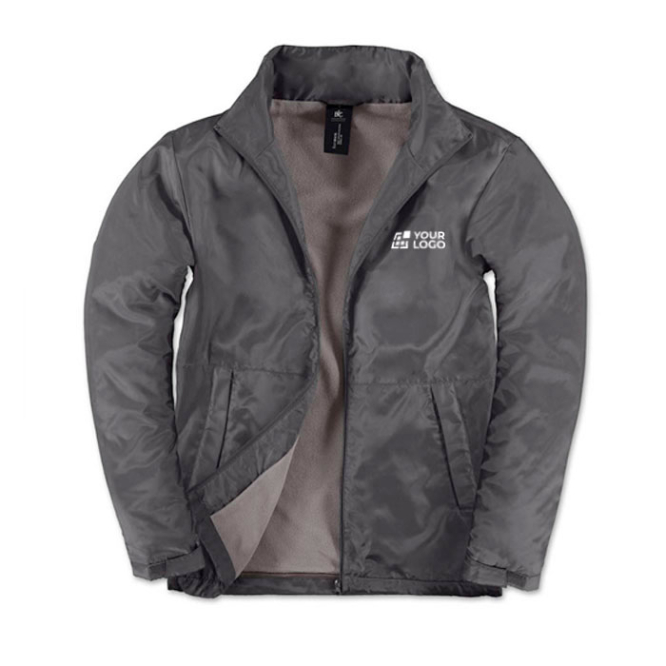 Wasserfeste und winddichte Polyesterjacke für Herren, B&C Ansicht mit Druckbereich