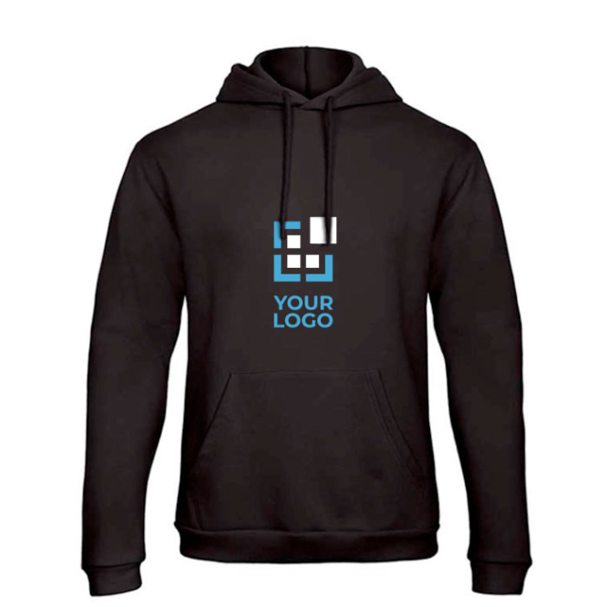 Herren-Kapuzensweatshirt mit Kängurutasche, 270 g/m2, B&C Ansicht mit Druckbereich