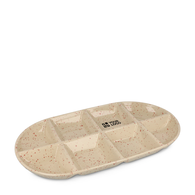 Keramiktablett handgefertigt mit Sprenkel Design Sagaform