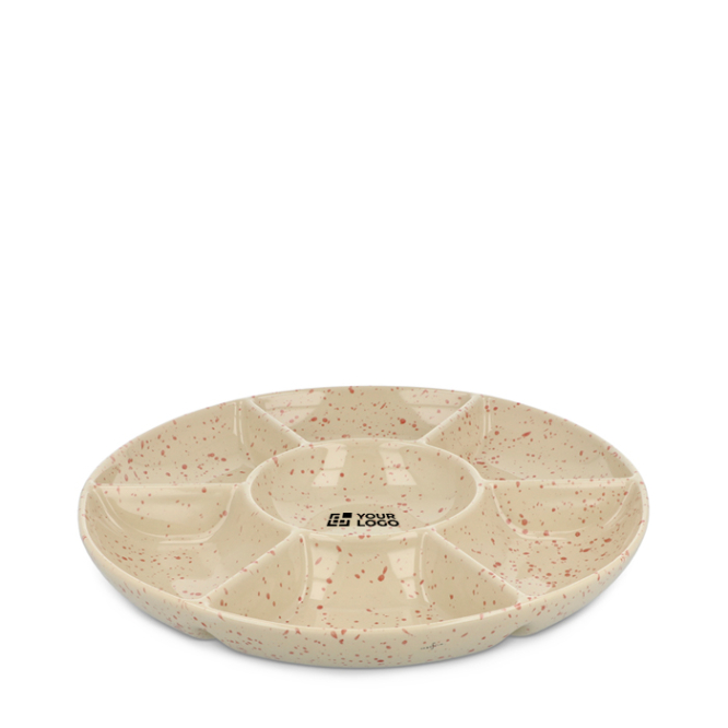 Keramikteller handgefertigt mit Sprenkel Design Sagaform