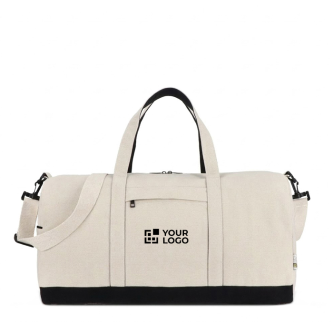 Reisetasche aus Baumwolle und Polyester mit Taschen