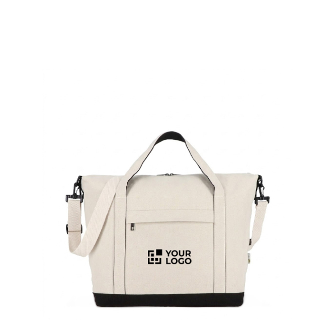 Reisetasche aus Baumwolle und recycelten Fasern