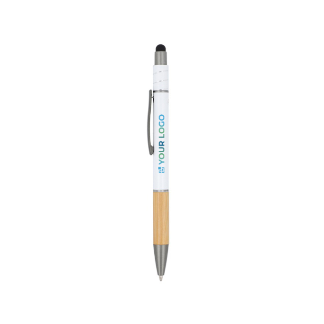 Kuli mit Bambus und Anti-Stress-Spinner, blaue Tinte