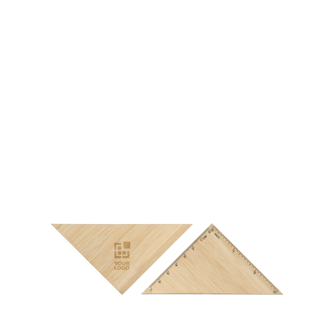 Geodreieck aus Bambus für Zeichnungen oder Geometrie