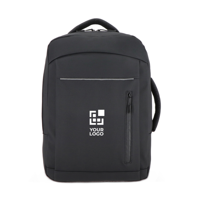 Laptop-Rucksack Kunstleder mit Trolley Schlaufe 15,6 Zoll