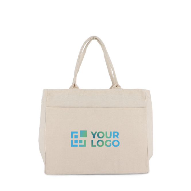 OEKO-TEX Baumwolltasche mit mehreren Taschen 320 g/m²