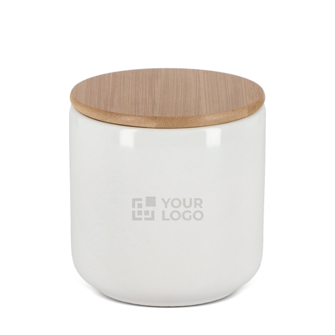 Keramikbehälter mit Bambusdeckel 550 ml