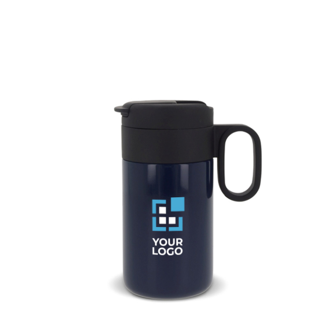Edelstahlbecher mit Deckel, der als Becher dient, 250 ml Ansicht mit Druckbereich