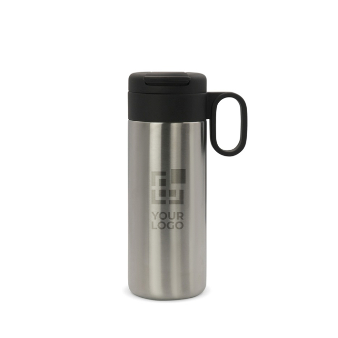 Edelstahlbecher mit Deckel, der als Becher dient, 400 ml Ansicht mit Druckbereich