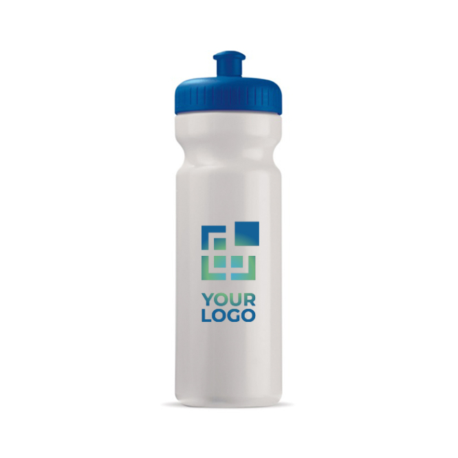 Sportflasche aus organischem Plastik, made in EU, 750 ml Ansicht mit Druckbereich