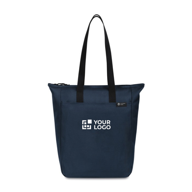 Umhängetasche aus recyceltem rPET mit Reiß- und Fronttasche