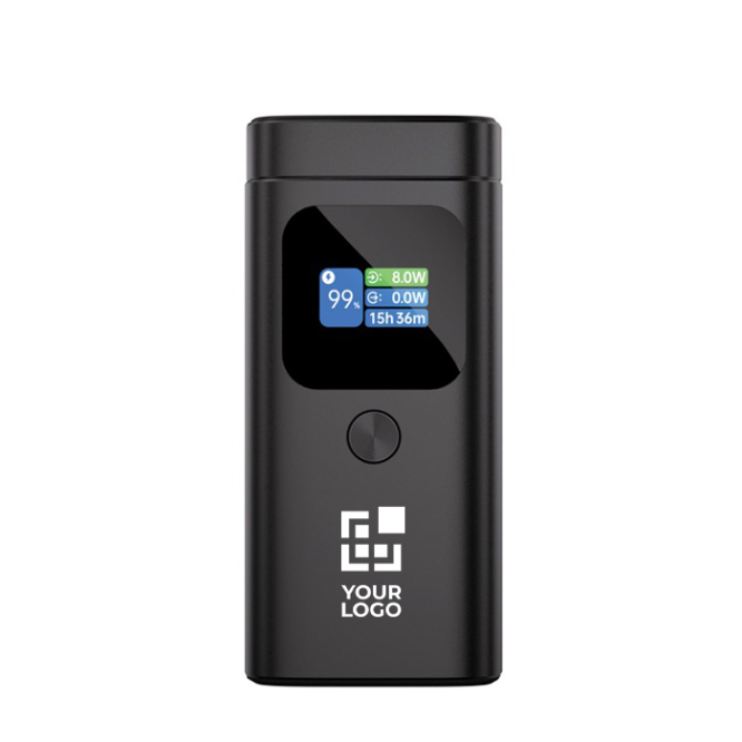 Robuste Powerbank aus Aluminium mit HQ-Farbdisplay 15.000 mAh