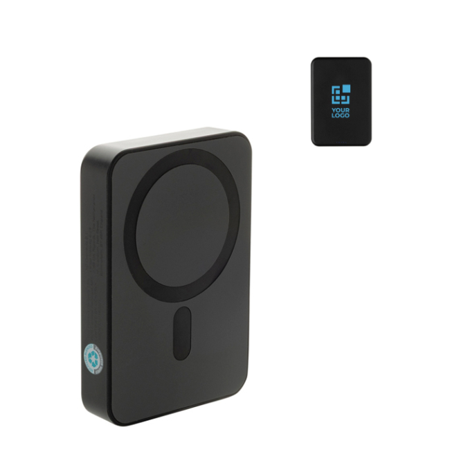 Taschen-Powerbank aus recyceltem ABS mit Ladeanzeige 10.000 mAh