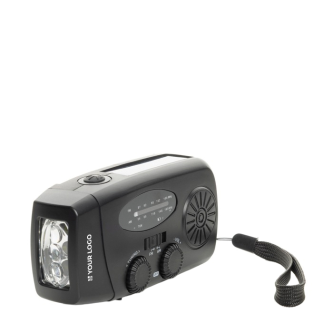 Multifunktions-Notfallradio aus recyceltem ABS mit Kurbel 1.800 mAh