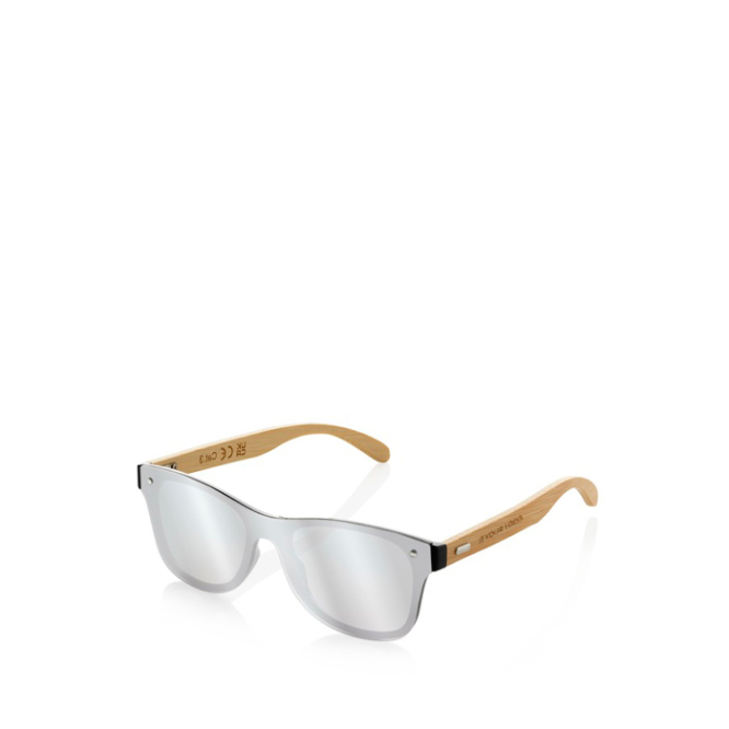 Öko-Sonnenbrille mit Bambusbügeln und verspiegelten UV400-Gläsern
