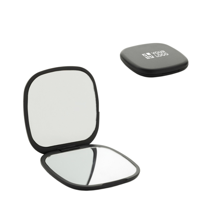 Spiegel aus recyceltem Kunststoff mit Standard- und Vergrößerungsseite