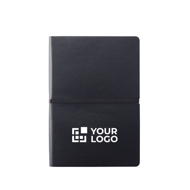 Softcover-Notizbücher farbig Ansicht mit Druckbereich