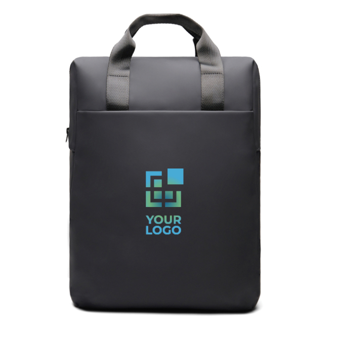 Recycelter Rucksack mit Fronttasche und hinterem Reisegurt 16