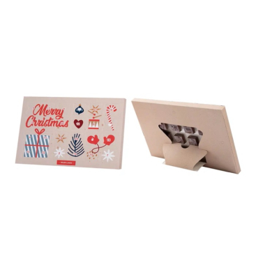 Tisch Adventskalender mit A5 Aufsteller auf der Rückseite