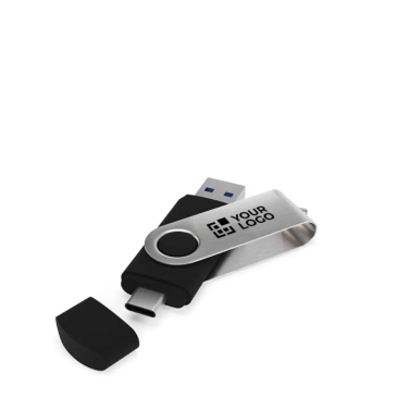 Metall-USB mit USB- und Typ-C-Anschluss, hergestellt in EU