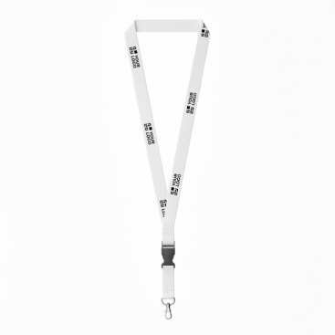 Abnehmbares Lanyard aus Bio-Baumwolle mit Karabiner