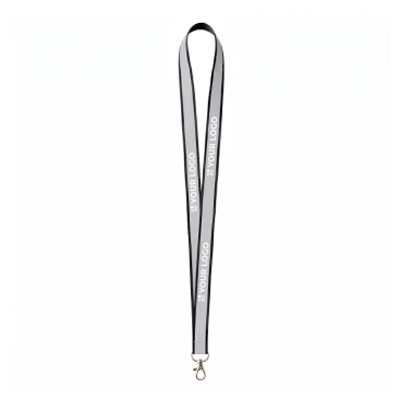 Polyester-Lanyard mit grauer reflektierender Beschichtung